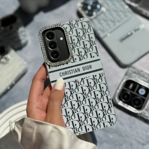 قاب White Christian Dior دور لنز نگین سامسونگ و شیائومی (کدC2076)